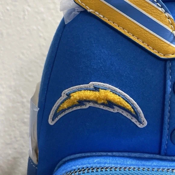 Loungefly X Los Angeles Chargers Mini Backpack LA Bolt Varsity Jacket Style - Picture 8 of 11